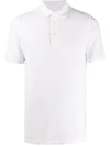 Fedeli Plain Short-sleeved Polo Shirt In White