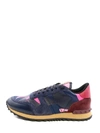 Valentino Garavani Rockrunner Camouflage Sneakers In Pink