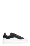 OFFICINE CREATIVE KRACE 008 SNEAKERS IN BLACK LEATHER,11390970