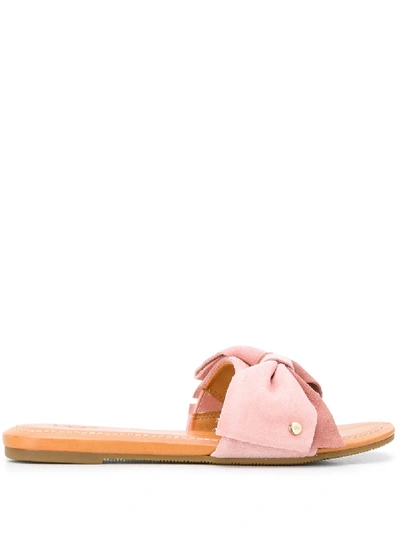 Ugg Toe Strap Flat Sliders In Pink