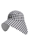 BURBERRY LOGO PATCH GINGHAM BONNET HAT,8027773