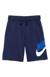 Nike Kids' Sportswear Club Athletic Shorts (big Boy) In Midnight Navy