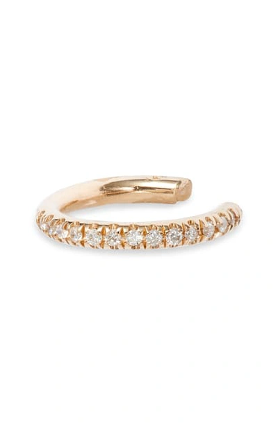 Zoë Chicco Pave Diamond Ear Cuff In Yellow Gold/ Diamond