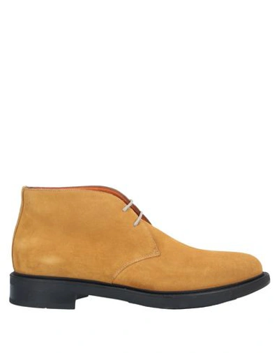 Santoni Ankle Boots In Yellow