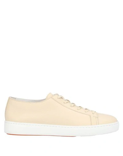 Santoni Sneakers In Beige
