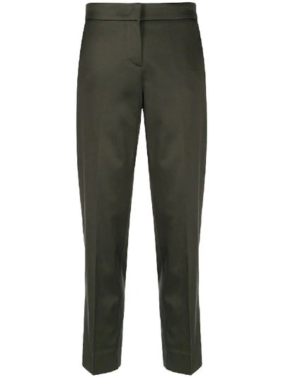 Nells Nelson Straight-leg Cropped Trousers In Green