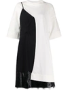 Litkovskaya Colour Block Lace-panel Dress In White