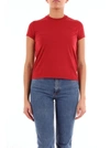 RICK OWENS RICK OWENS WOMEN'S RED COTTON T-SHIRT,DS19F6208ROSSO XS