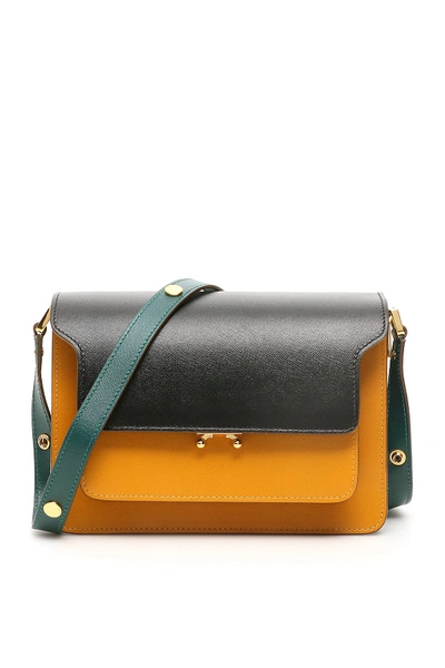 Marni Multicolor Trunk Bag In Yellow,green,black