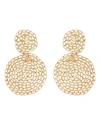 Gas Bijoux Onde Gourmette Lace Circle Earrings In Gold