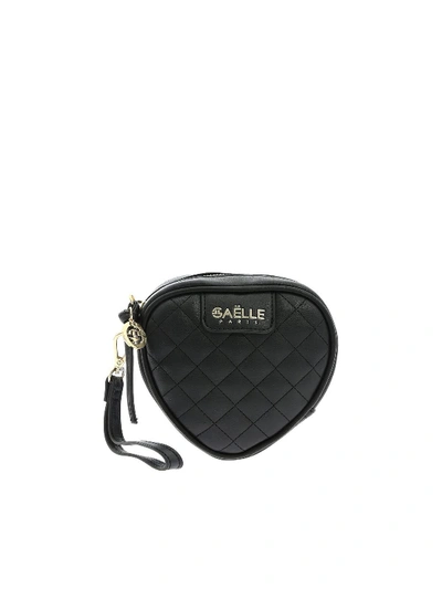 Gaelle Paris Heart-shaped Purse In Black