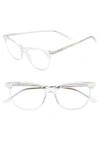 Diff Jade 51mm Blue Light Blocking Cat Eye Glasses In Clear Crystal