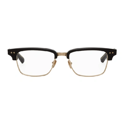 Dita Black & Gold Statesman-three Glasses In Blackgold