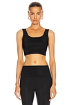 Wardrobe.nyc Release 02 Scoop-neck Jersey Cropped Top In Black