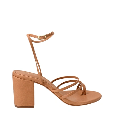 Alohas Mochi Heeled Leather Sandals In Beige