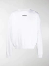 Off-white Marker Arrows Oversized Cotton Sweatshirt In White