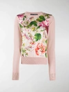 DOLCE & GABBANA FLORAL PRINT PANEL JUMPER,14473837