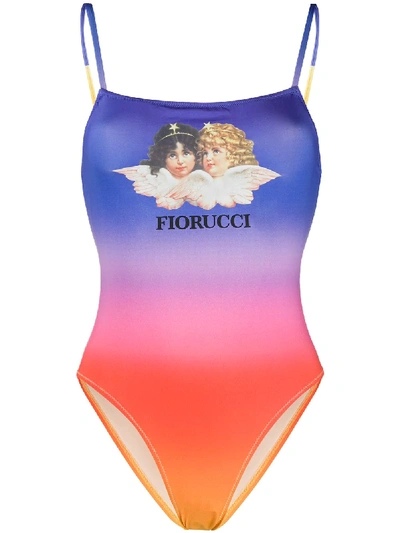 Fiorucci Angels Sunset Swimsuit In Multi In Pink