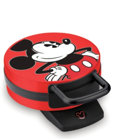Disney Mickey Mouse Round Character Waffle Maker In Red