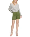 Nydj Stretch Cotton Blend Twill Bermuda Shorts In Olivine