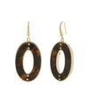 Laundry By Shelli Segal Tortoise Drop Pave Stones Earring In Tort