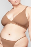 Skims Fits Everybody Triangle Bralette In Sienna