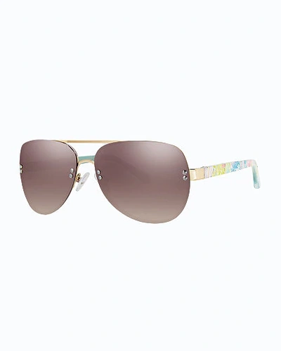 Lilly Pulitzer Women's Khloe Sunglasses In Gold -
