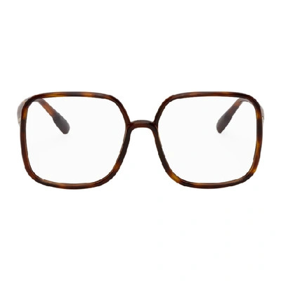 Dior Brown Tortoiseshell Sostellaire01 Glasses In 0086 Dkhava