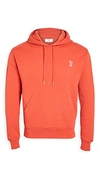Ami Alexandre Mattiussi Ami De Coeur Patch Hooded Sweater In Rouge