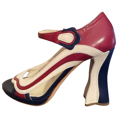 Pre-owned Prada Leather Heels In Multicolour