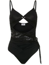 Amir Slama Swimsuit With Cut Details In Black