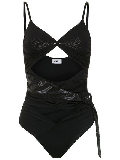 Amir Slama Swimsuit With Cut Details In Black