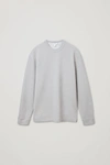 Cos Organic Cotton Crew Sweatshirt In Beige