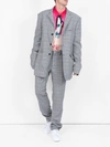 VETEMENTS Wrinkled Suit Jacket Grey