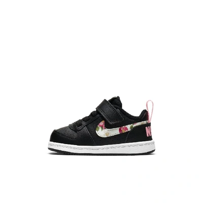 Nike Babies' Court Borough Low Vintage Floral Infant/toddler Shoe In Black  | ModeSens