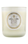 VOLUSPA MAISON BLANC SUEDE BLANC CLASSIC MAISON CANDLE, 12 oz,2602