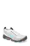 Nike Air Vapormax Flyknit 3 Sneaker In White/ Green/ Black/ Silver