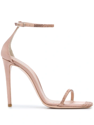 Sebastian Ankle Strap Leather Sandals In Neutrals