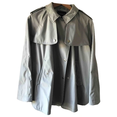 Pre-owned Emporio Armani Trench Coat In Grey