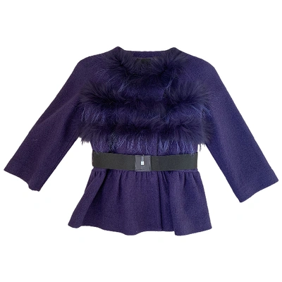 Pre-owned Pinko Wool Jacket In Purple