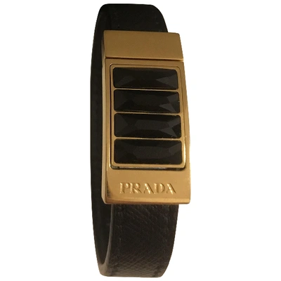 Pre-owned Prada Gold Leather Bracelet