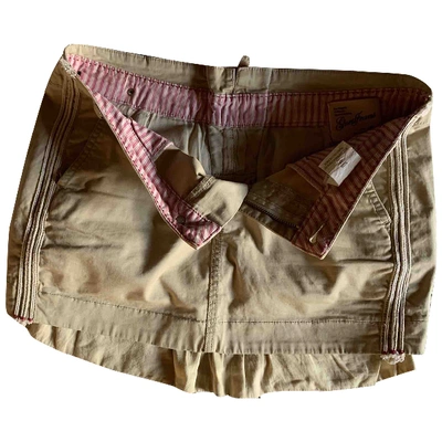 Pre-owned Guess Mini Skirt In Beige