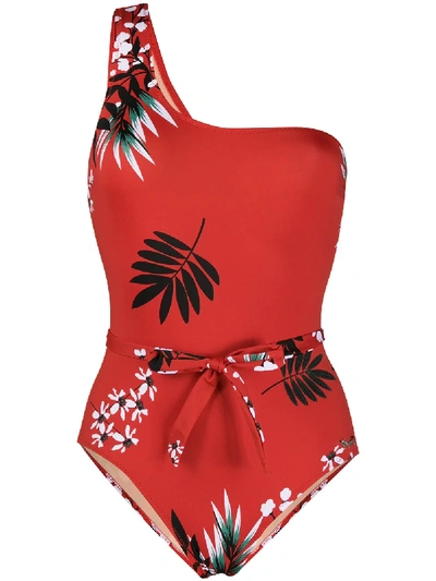 Emmanuela Swimwear One-shoulder-badeanzug In Red