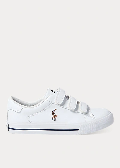 Polo Ralph Lauren Kids' Little Boys Easten Ii Ez Stay-put Closure Casual Sneakers From Finish Line In White