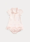 RALPH LAUREN RUFFLED POLO DRESS & BLOOMER,0041180357