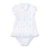 Polo Ralph Lauren Logo-embroidered Ruffled Cotton Dress And Bloomers 3-24 Months In White