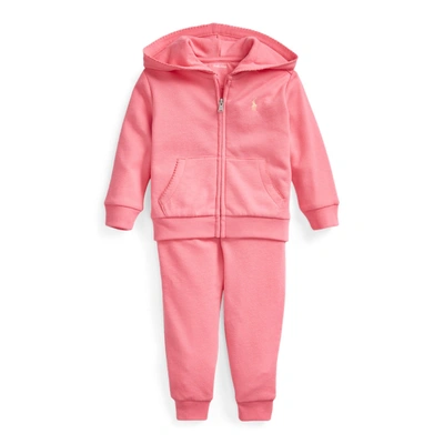 Polo Ralph Lauren French Terry Hoodie & Pant Set In Lauren Pink