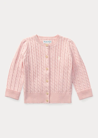 POLO RALPH LAUREN RALPH LAUREN MINI-CABLE COTTON CARDIGAN,0039131875