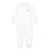 Polo Ralph Lauren Baby Boy's Interlock Classic Coverall In White
