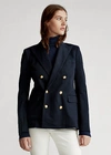 Polo Ralph Lauren Camden Wool Gabardine Double-breasted Jacket In Navy
